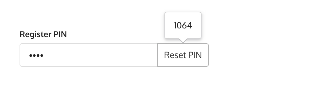 Reset PIN